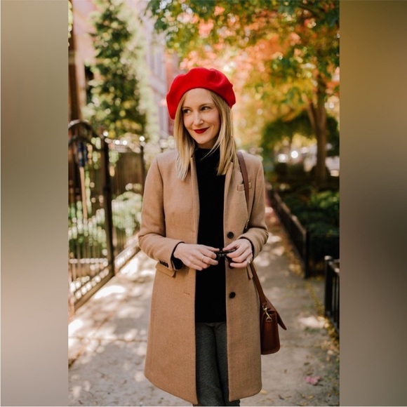 J.Crew Regent coat topcoat in double-serge wool camel tan size 2 - Picture 7 of 16